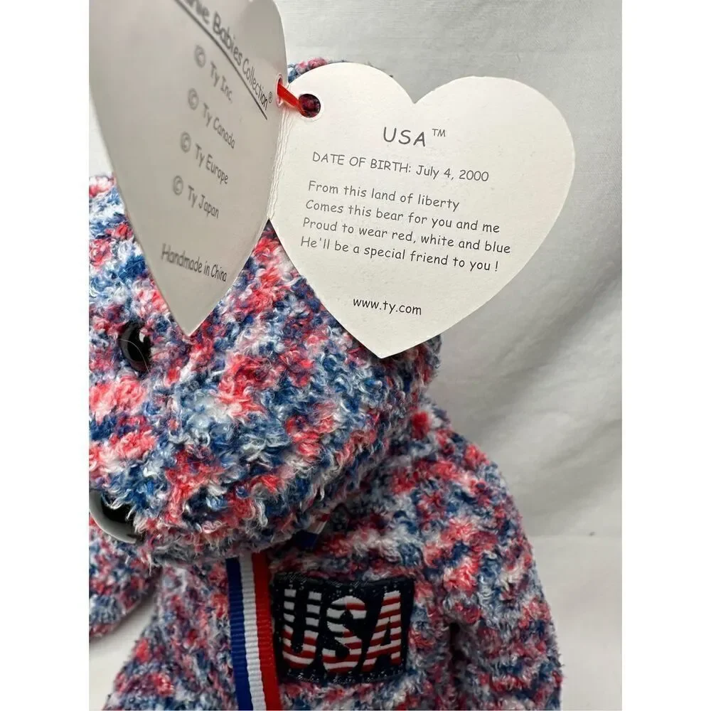 RARE Ty Beanie Baby USA 2000 Bear Proud To Be An American TAG ERRORS Retired #44 - Picture 6 of 7